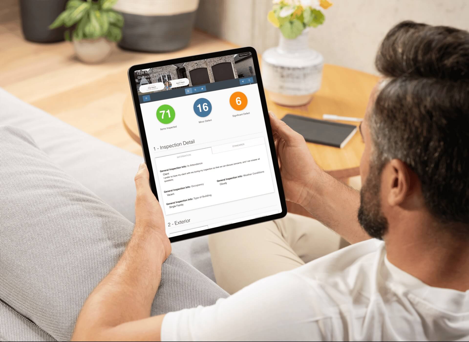 your report viewed on a tablet